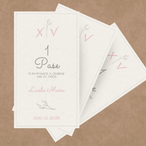 Invitación Lucila - xv años