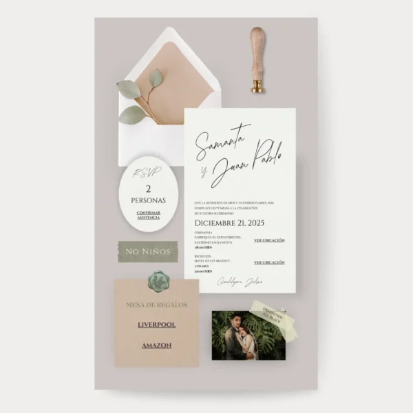 Invitación Alexa - Boda